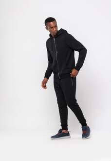 Heren Trainingspak met doorlopende ritssluiting Zwart - 2XL