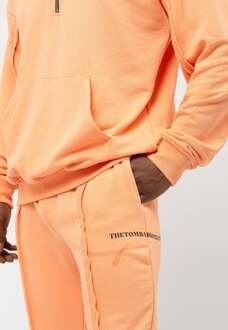 Heren trainingspak met kwart rits, oversize Oranje - S