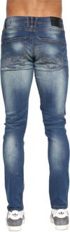 Heren Tranfold Slim Jeans (Blauw getint) Navy/blauw