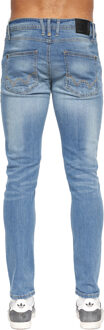 Heren Tranfold Slim Jeans (Lichte wasbeurt) Middelblauw