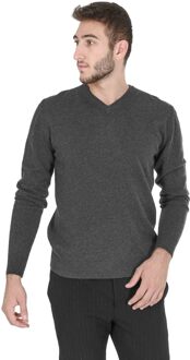 Heren Trui Met V-Hals Coe 0012 Donkergrijs - maat 3XL Zwart