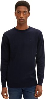 Heren Trui - Ronde Hals - Navy Blauw