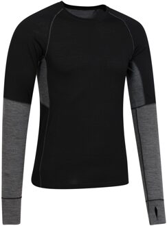 Heren Ultra Merino Wol Ronde Hals Base Layer Top (Zwart) - XL