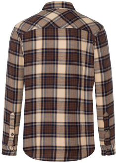 Heren urban geruit overhemd Bruin - XXXL