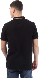 Heren Vancouver getipt poloshirt (Zwart) - maat S