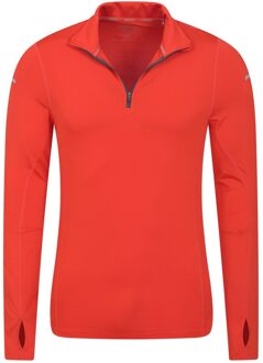 Heren Vault Recycled Half Zip Top met lange mouwen (Oranje) - 2XS