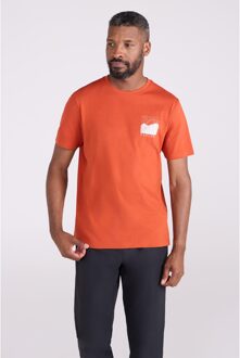 Heren Verover Nieuwe Hoogten Biologisch Katoenen T-Shirt (Roest) - L