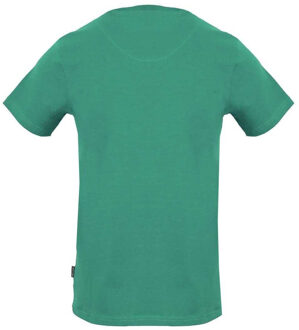 Heren verticaal logo T-shirt (Groen) - S