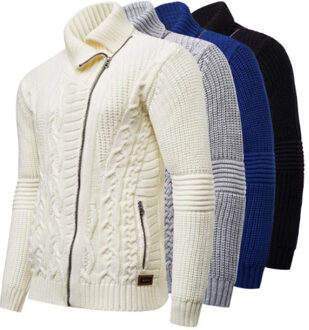 Heren vest kabel gebreid 13389 Grijs - L