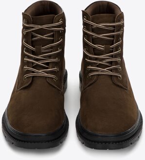Heren Veterschoenen Nubuck Donkergroen Nubuck Leer - maat