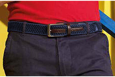 Heren Vintage Wash Canvas Riem (Marine) Navy - L