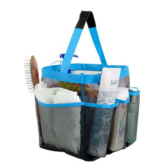 Heren Voor Dames Draagbare Mesh Douche Caddy Quick Dry Douche Tote Opknoping Bad Toilettas Organizer Bag 8 Opbergvakken