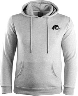 Heren wandelhoodie fleece hoodie outdoor met logo lichtgrijs - maat XL