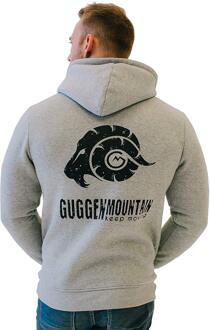 Heren Wandelhoodie H06 met Rits en Logo Lichtgrijs - XL