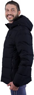 Heren Warme Donsjas Winterjas Zwart