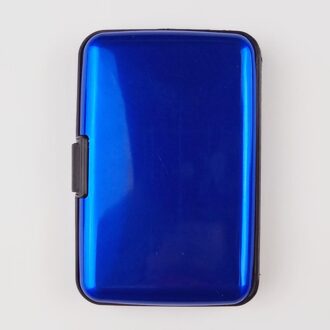 Heren Waterdicht Zaken Id Credit Card Wallet Plastic Pocket Case Blauw