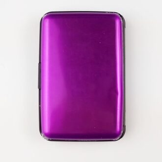 Heren Waterdicht Zaken Id Credit Card Wallet Plastic Pocket Case Paars