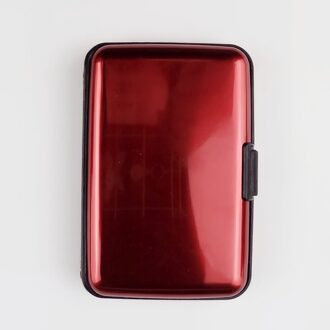 Heren Waterdicht Zaken Id Credit Card Wallet Plastic Pocket Case Rood