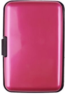 Heren Waterdicht Zaken Id Credit Card Wallet Plastic Pocket Case Roze