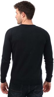 Heren Weekend Offender Argentinië Katoen Crew Knit in Navy - maat L