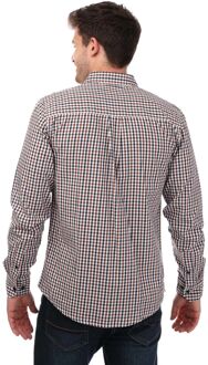 Heren Weekend Offender Barbaro geruit overhemd in Multicolour Bruin