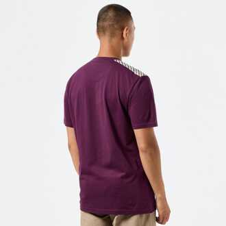 Heren Weekend Offender Diaz Check Detail T-shirt in Berry Bessenrood