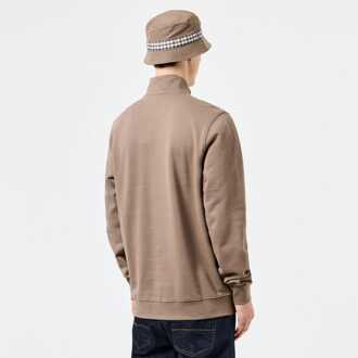Heren Weekend Offender Matisa 1/4 Zip Sweatshirt in Bruin