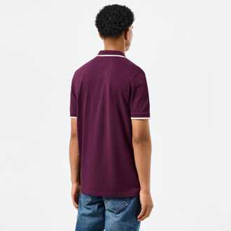 Heren Weekend Offender Shore Poloshirt met rits in Berry Bessenrood