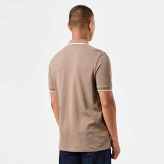 Heren Weekend Offender Shore Poloshirt met rits in Bruin - maat M