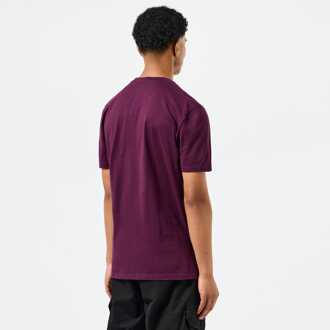 Heren Weekend Offender Sutton Check Detail Pocket T-shirt in Berry - maat L Bessenrood