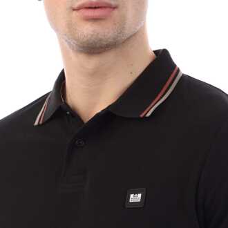 Heren Weekend Offender Vancouver getipt poloshirt in zwart - L
