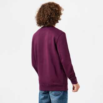 Heren Weekend Offender Warwick Crewneck Sweatshirt in Berry Bessenrood