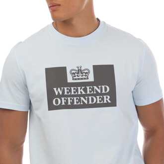 Heren Weekend overtreder McMoney T-shirt in Hemelsblauw - maat