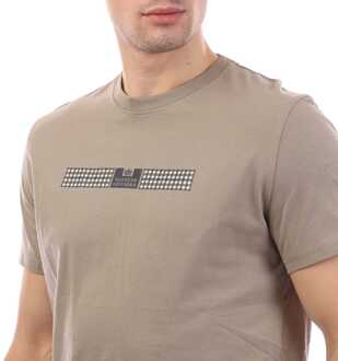 Heren Weekend overtreder Shareck Check T-shirt in Stone - maat M Steen