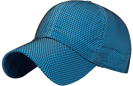 Heren Winter Baseball Caps Mesh Mode Effen Kleur Hoeden Verstelbare Golf Zonnehoed Voor Mannen Бейсболка Мужская Зимняя Blauw