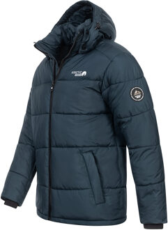 Heren Winter Puffer Jas AS-333 – Warm, Sportief, Waterafstotend Blauw - M