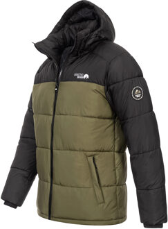 Heren Winter Puffer Jas AS-333 – Warm, Sportief, Waterafstotend Groen - M
