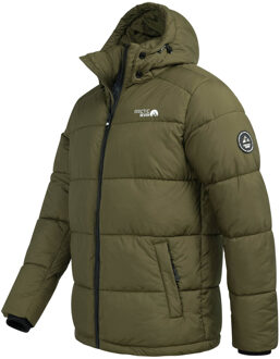 Heren Winter Puffer Jas AS-333 – Warm, Sportief, Waterafstotend Olijf - XL