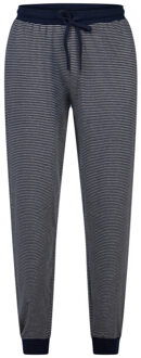 Heren winter pyjama set lang donkerblauw/grijs gestreept Veelkleurig - M