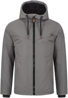 heren winterjas AS-331 met teddyvoering en capuchon Grijs - 2XL