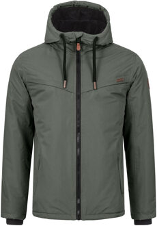 heren winterjas AS-331 met teddyvoering en capuchon Zwart - XL