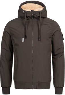 Heren Winterjas AS-431 – Warm Met Teddyvoering & Capuchon Grijs - 2XL