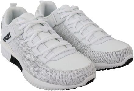 Heren Wit Polyester Adrian Sneakers Schoenen - EU 40.5 / UK 7