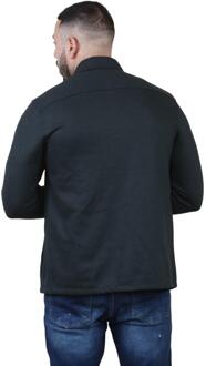 Heren Wollen Blend Overshirt in Zwart - XL