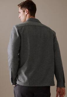 Heren Wollen Overshirt in Grijs
