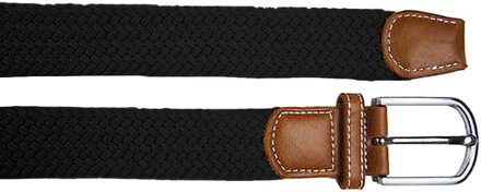 Heren Woven Braid Stretch Riem (Zwart)