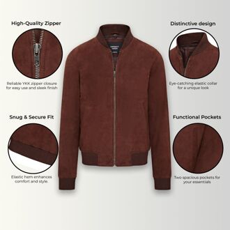 Heren zacht geit su�de MA-1 Varsity bomberjack - Dalian Bruin - L