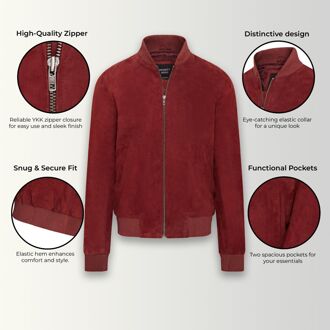 Heren zacht geit su�de MA-1 Varsity bomberjack - Dalian - maat 5XL Bourgogne