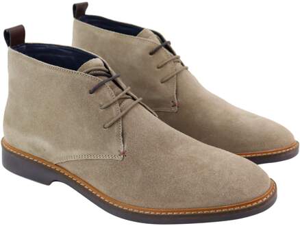Heren zand suède chukka-laarzen met veters Beige