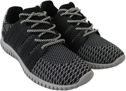 Heren Zwart Polyester Runner Mason Sneakers Schoenen - maat